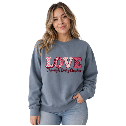 Loved Through Every Chapter | Breast Cancer Awareness Sweatshirt