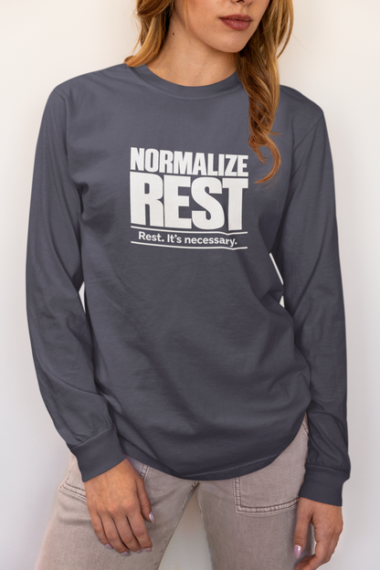 Normalize Rest | Garment-Dyed Long Sleeve Tee