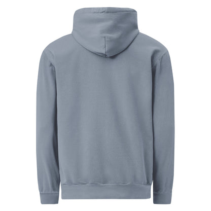 Back of the Blue Jean Walk by Faith Not by Fright hoodie, showing the hood and plain back with no printed design.